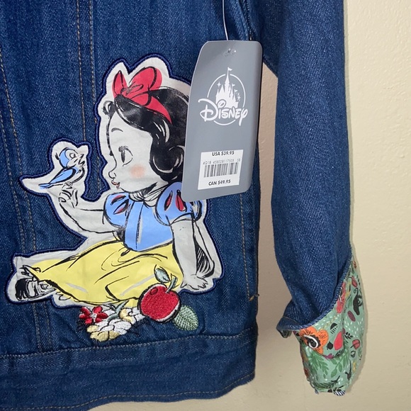 Disney Animators Girls sz 9/10 Denim Jean Jacket - Picture 4 of 8